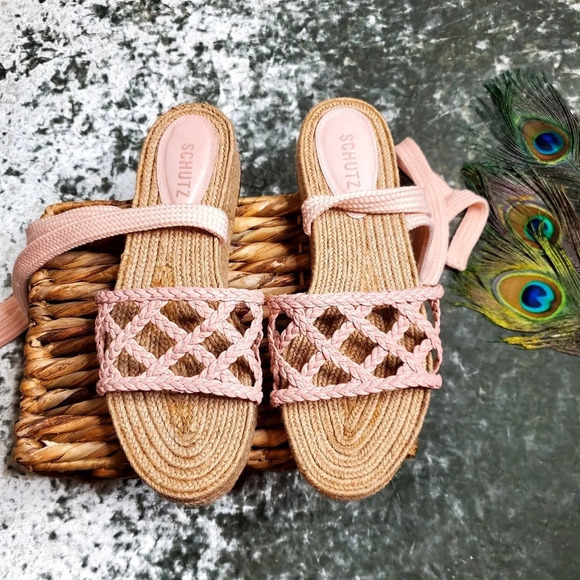 Shutz Byana Ankle-Tie Flatform Sandal - Picture 1 of 5